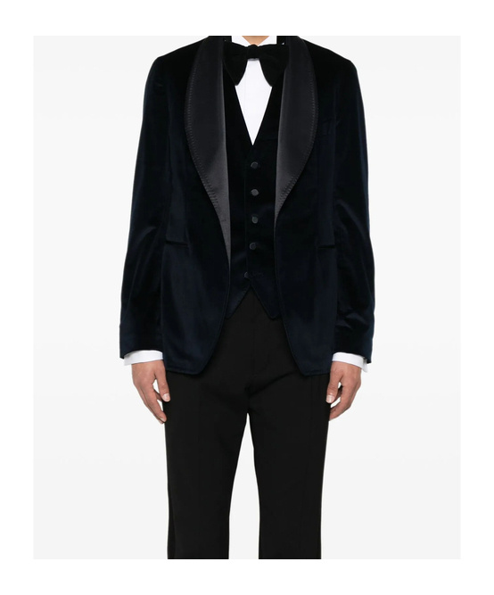 Shop Tagliatore Long Sleeve Blazer