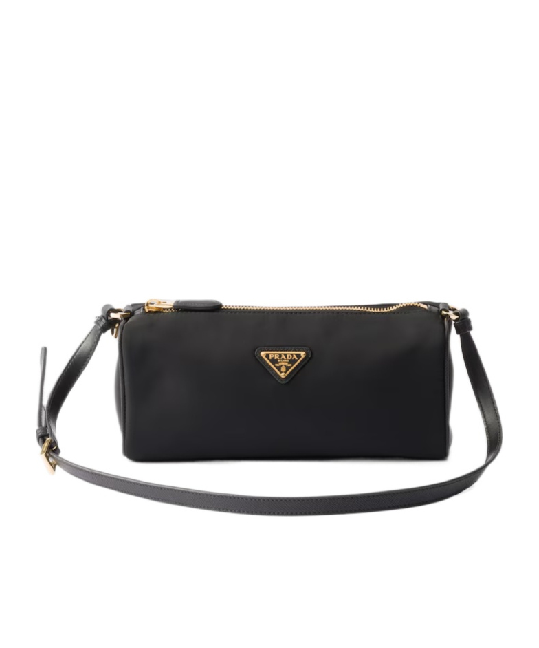 Prada Bowling Shouder Bag In Black