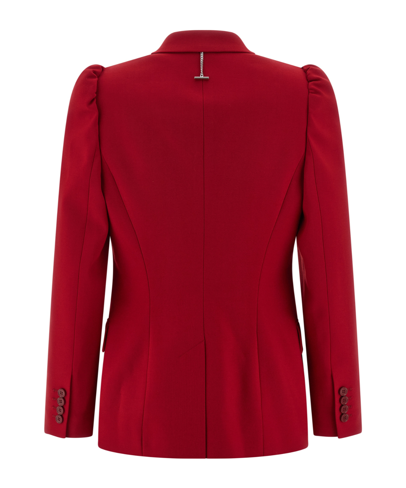 Alexander Mcqueen Puff-sleeve Single-breasted Blazer In Red