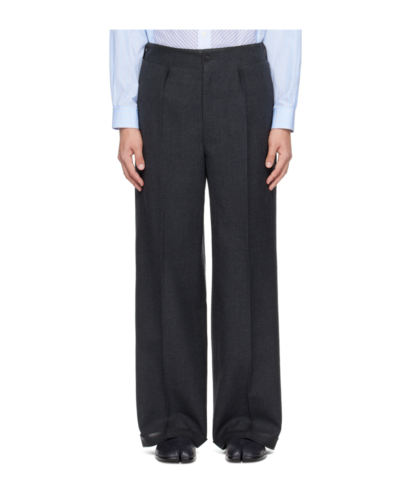 Maison Margiela Belt-loop Casual Pants In Black
