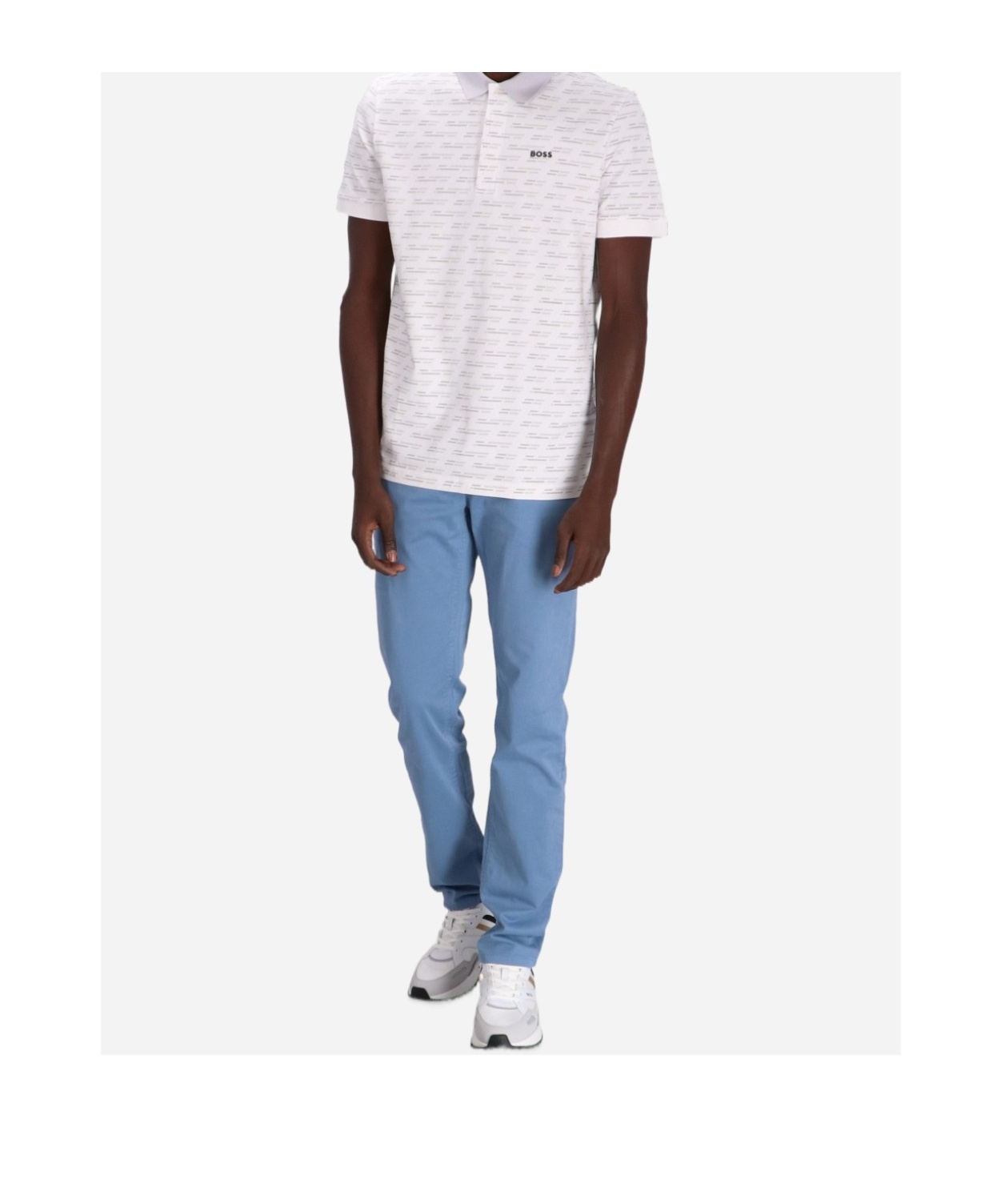Hugo Boss Belt-loop Casual Pants In Blue