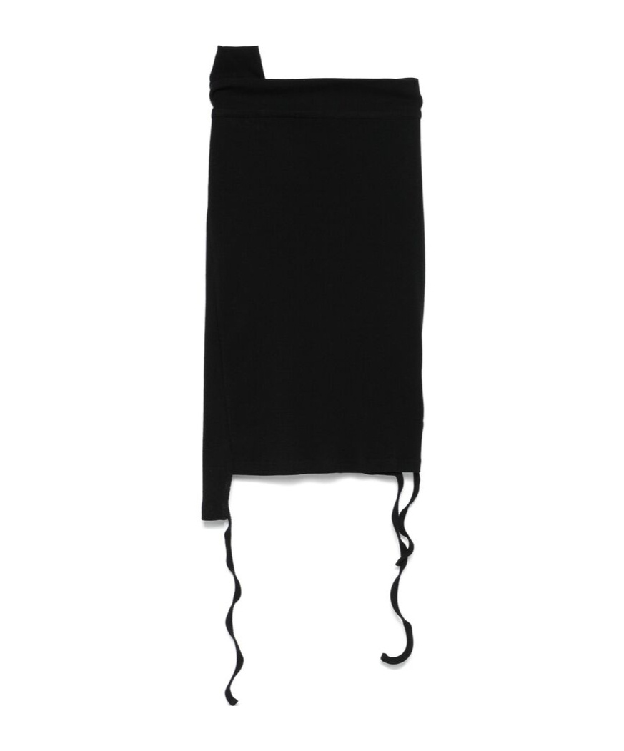 Ottolinger Fine-ribbed Mini Skirt In Black