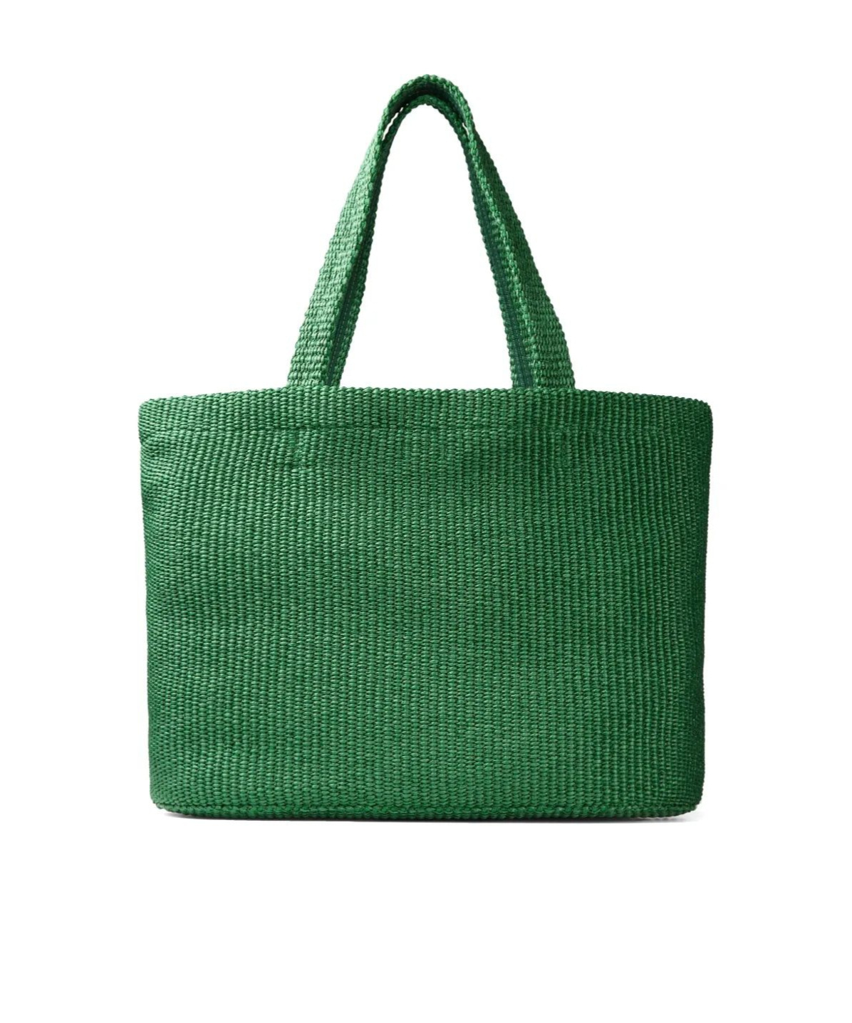 Jimmy Choo Logo Embroidered Woven Tote Bag In Green