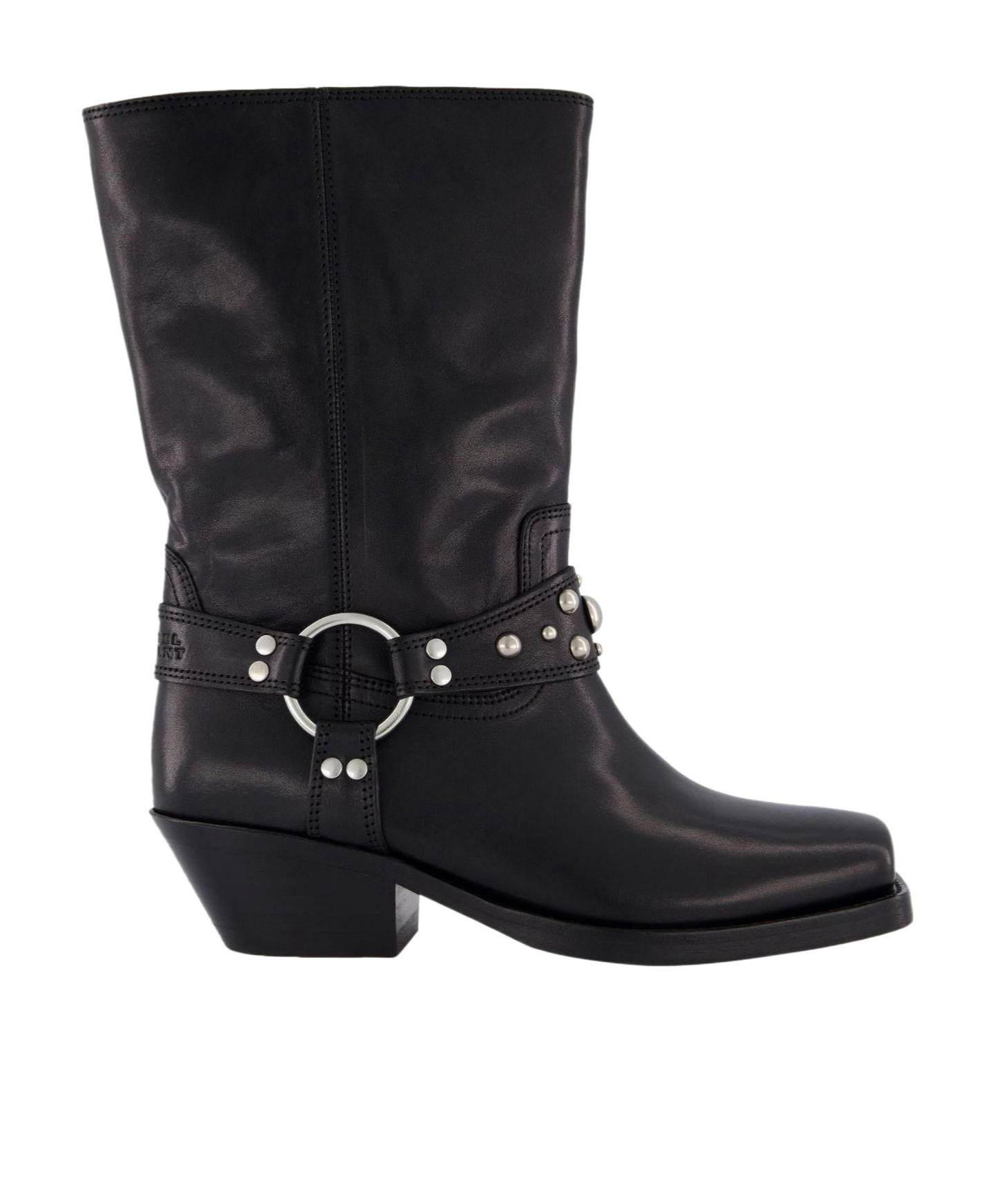 Isabel Marant Antya Leather Cowboy Boots In Black