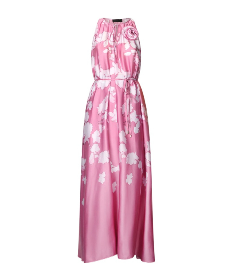 Liu •jo Printed Satin Dress In Pink