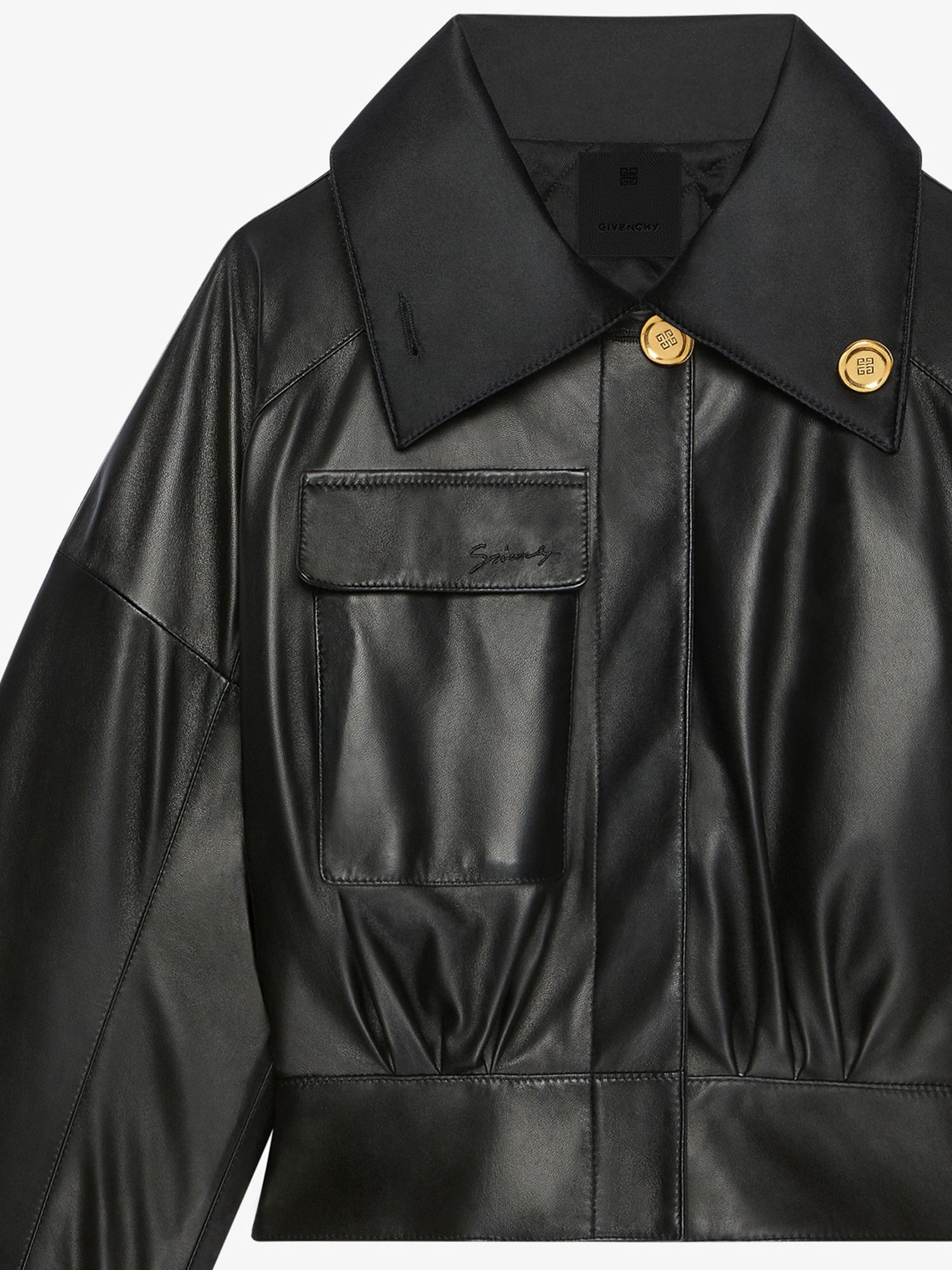 GIVENCHY JACKET IN NAPPA WITH ADJUSTABLE COLLAR