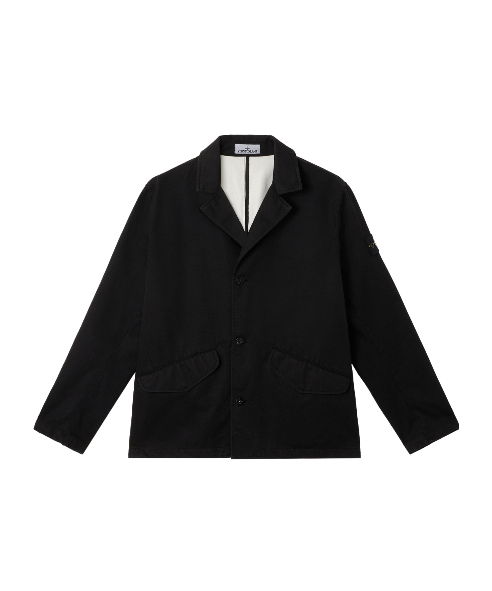 Stone Island Windproof Suit Coat In Black