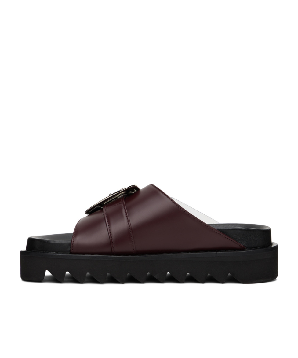 Toga Round Head Sandals With Buckles In Black