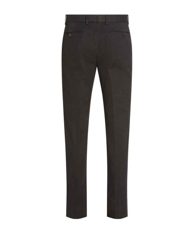 Zegna Tapered Chinos In Black