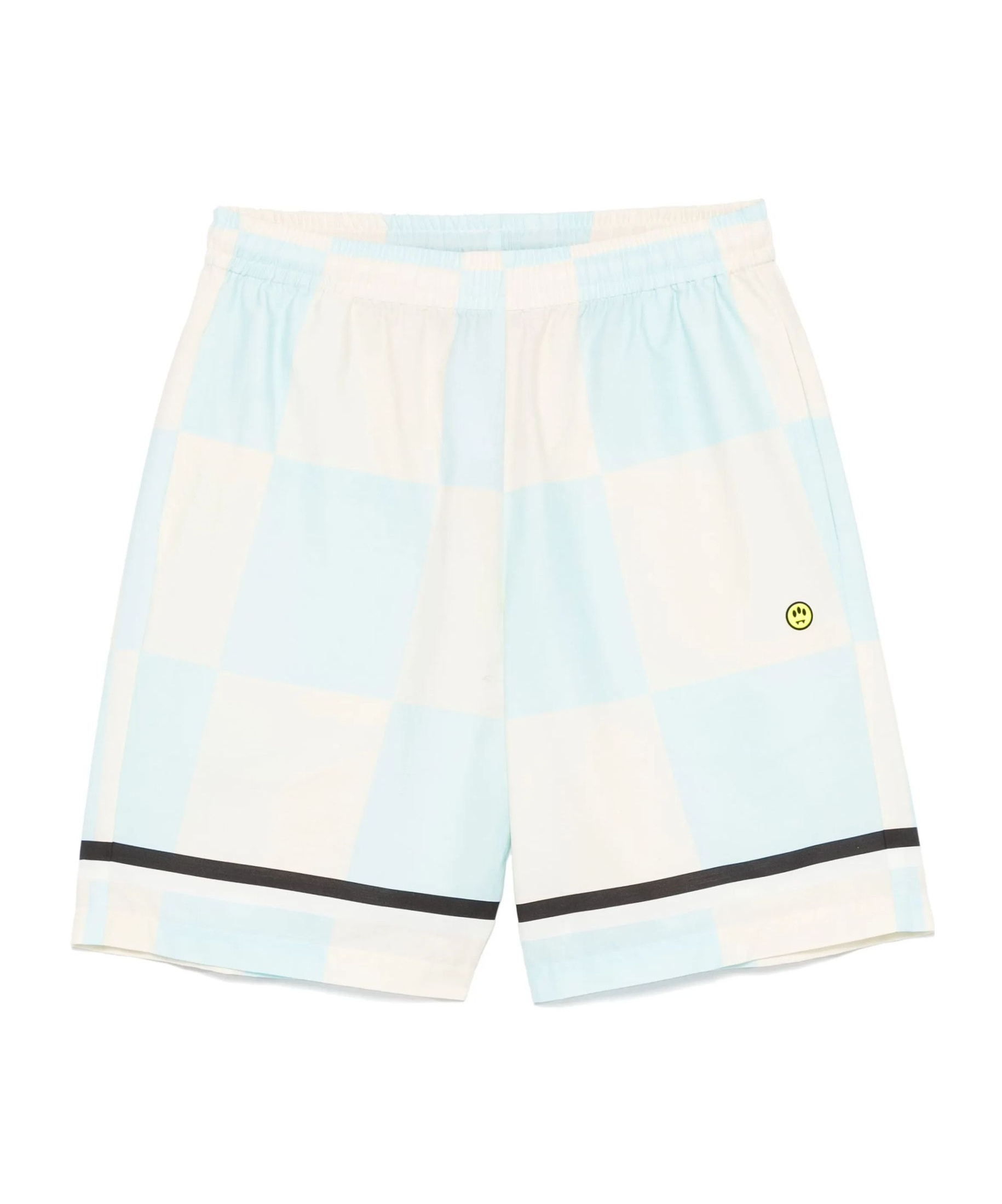 Shop Barrow Check Pattern Shorts In White
