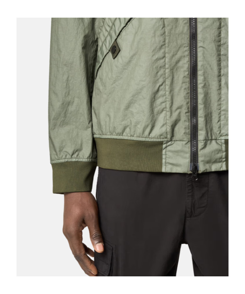 Stone Island 3l Tc Membrane Bomber Jacket In Green