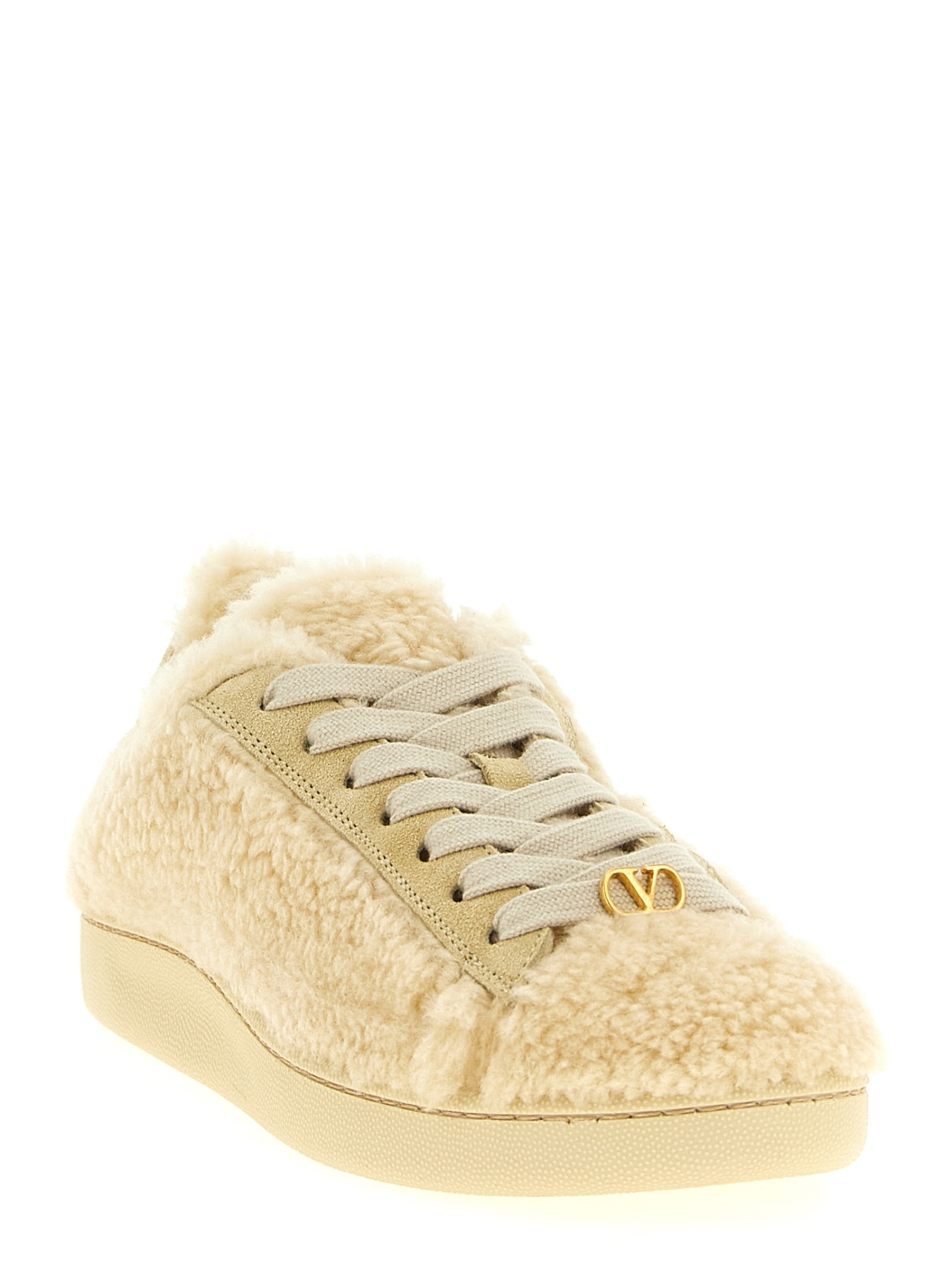 Valentino Royco Vlogo Lace-up Sneakers In Brown