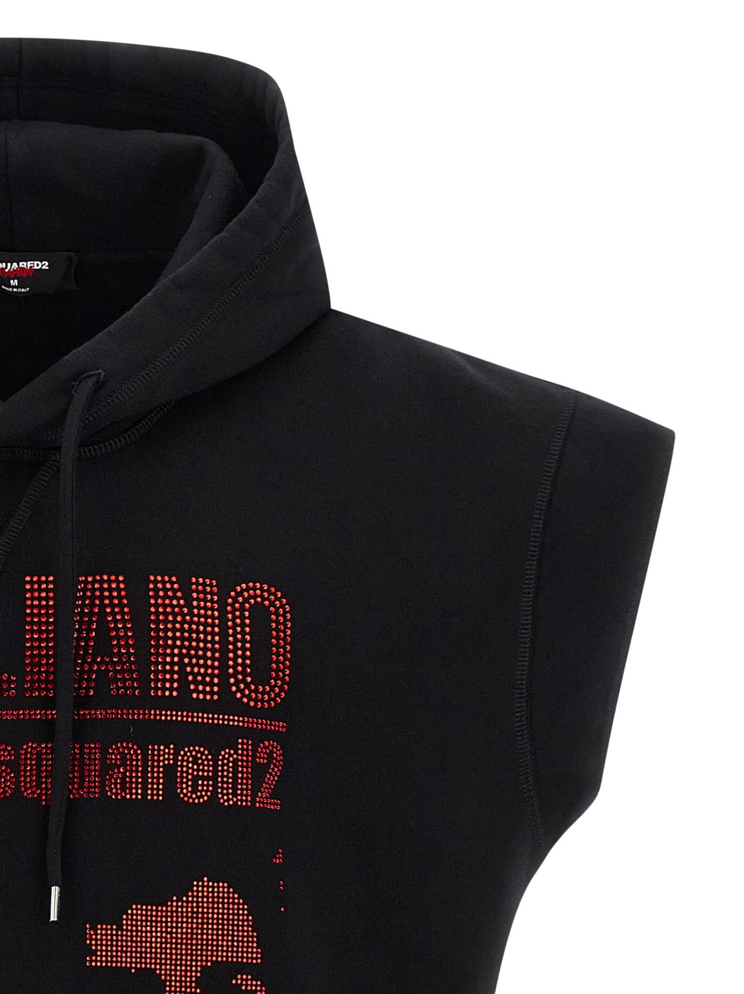 Dsquared2 Magliano Capsule Sleeveless Hoodie With Graphic Print In Black