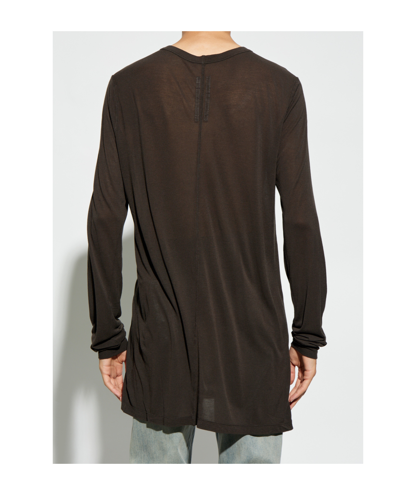 Rick Owens Relaxed Fit Long-sleeved T-shirt In Brown