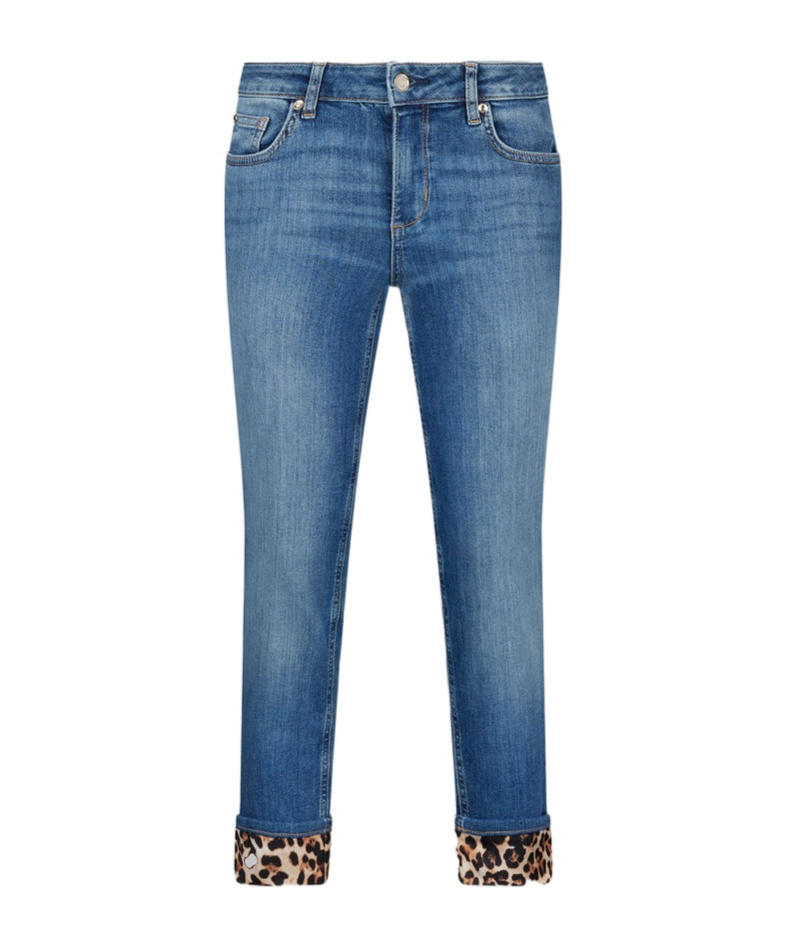 Liu •jo Skinny Jeans With Turn-ups In Blue
