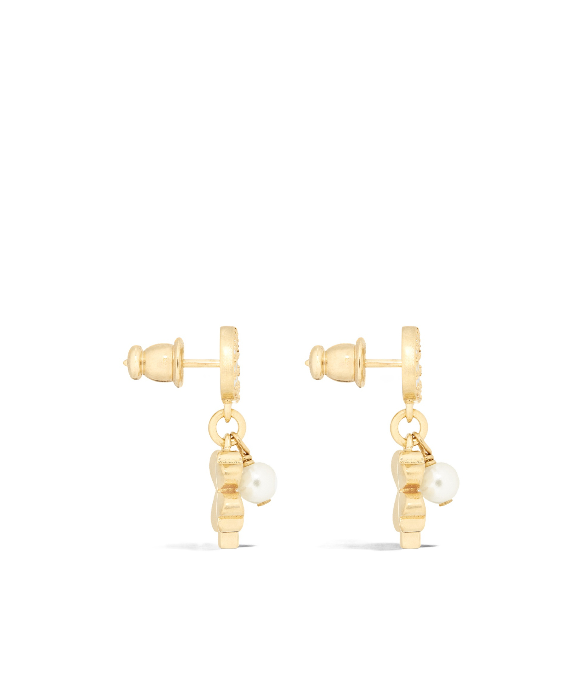 Dior Four-leaf Clover Earrings In Yellow