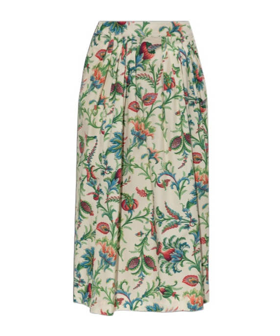 Etro Printed Midi Skirt In Multi
