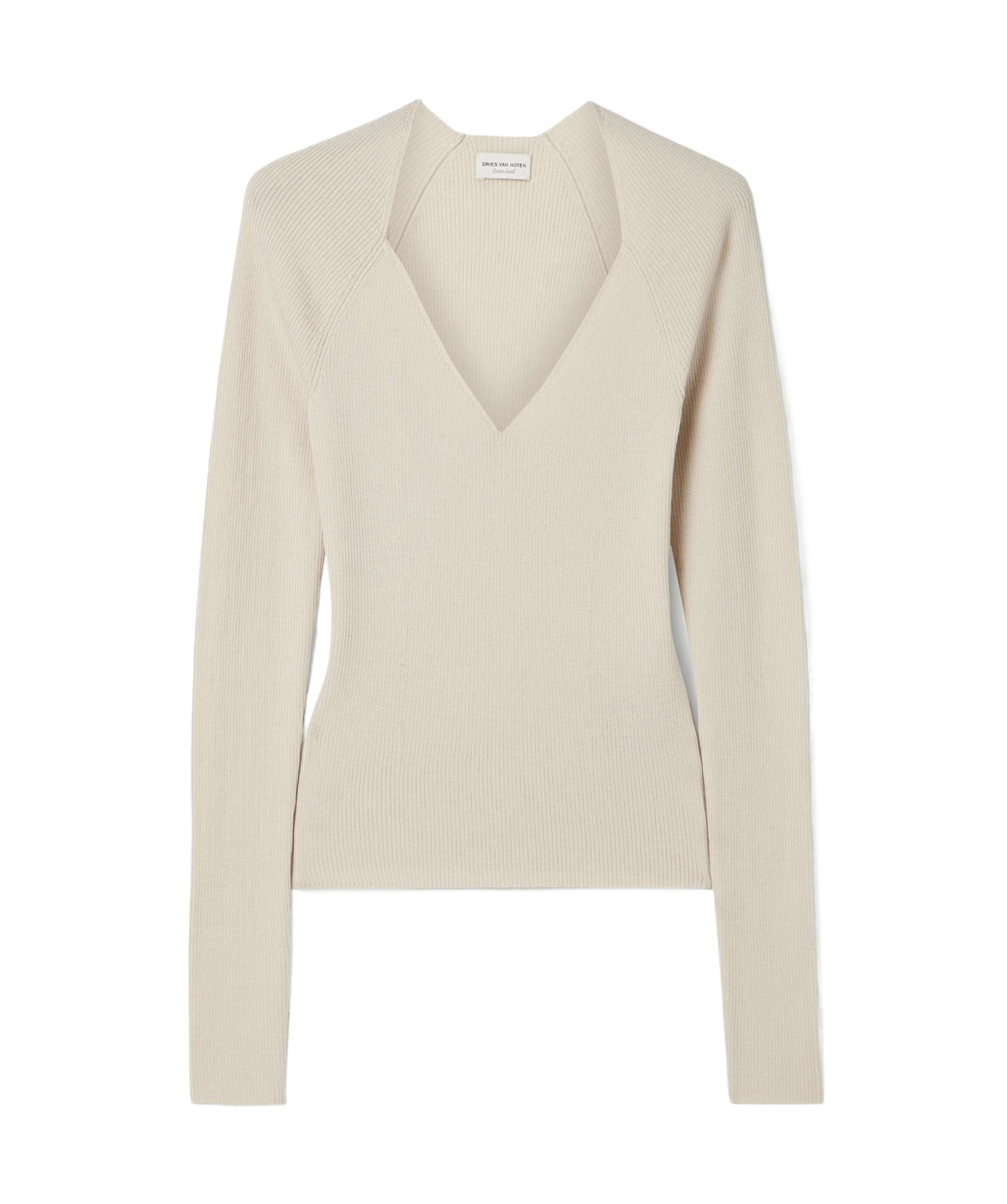 Shop Dries Van Noten Long-sleeved Sweater In Nude