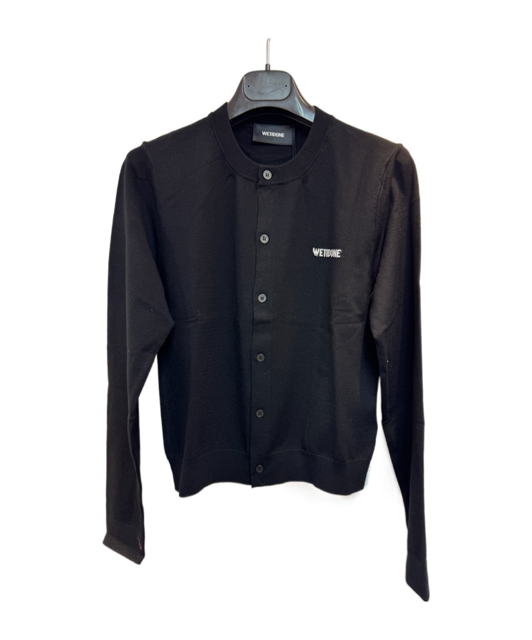 We11 Done Long Sleeve Knit Cardigan In Black
