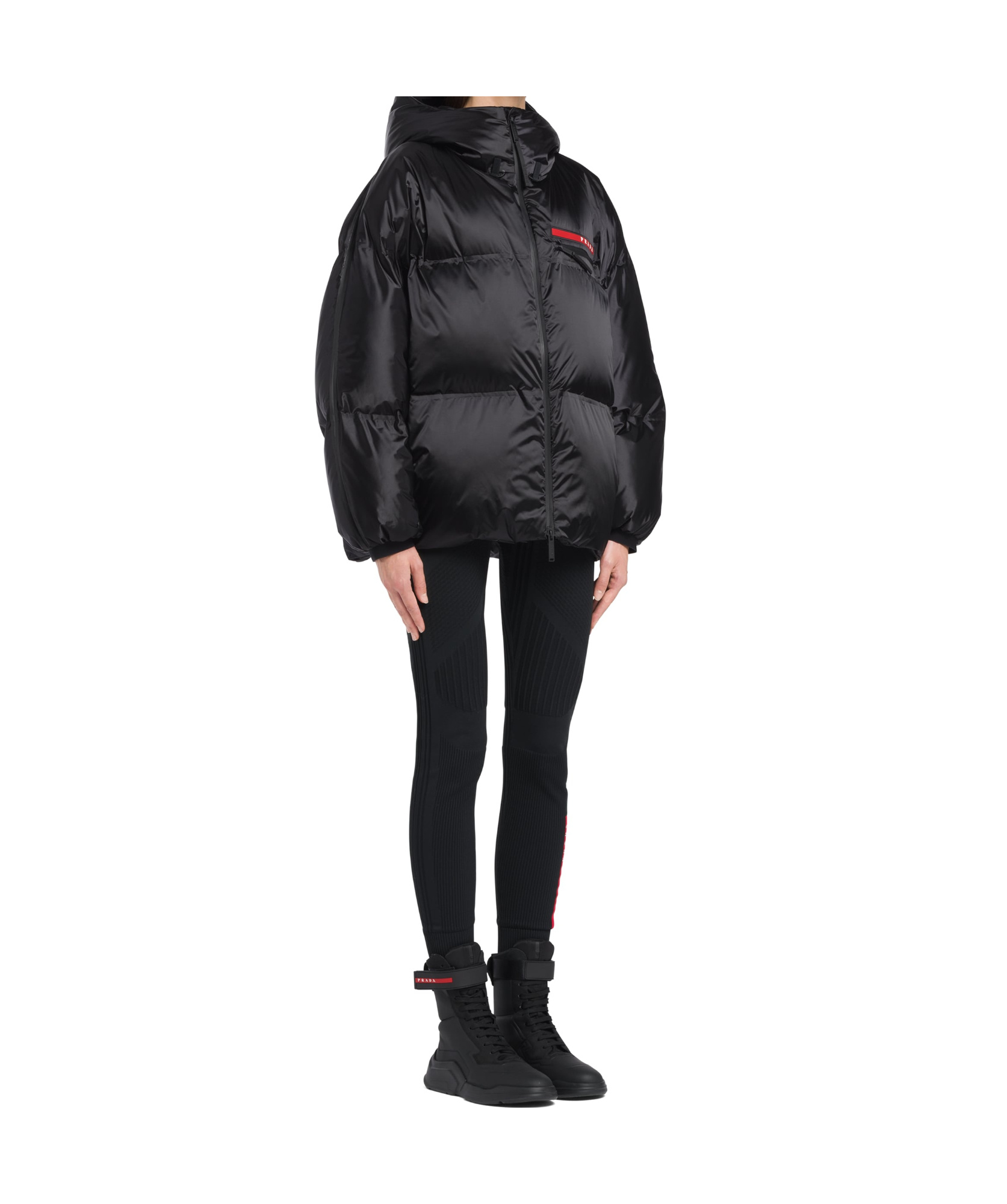 PRADA OVERSIZED TECHNICAL NYLON DOWN JACKET
