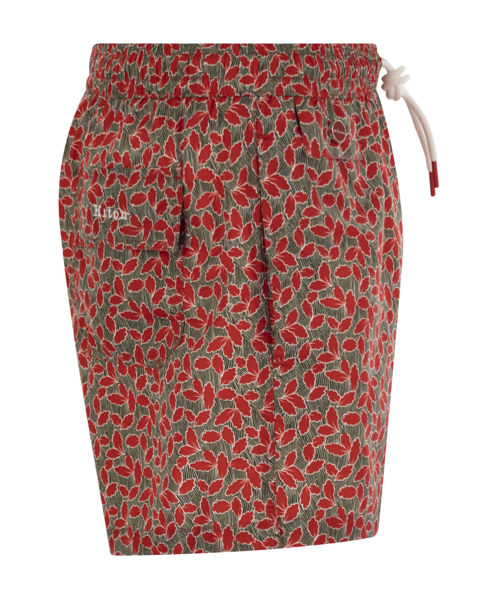 Kiton Men Patterned Beach Boxers In Red