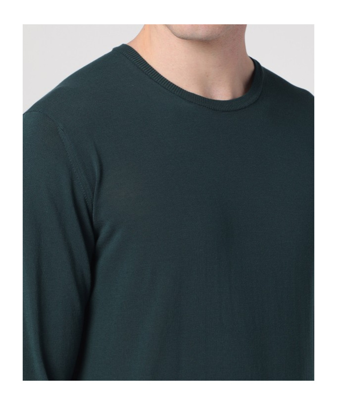 Roberto Collina Merino Wool Crewneck Sweater In Green