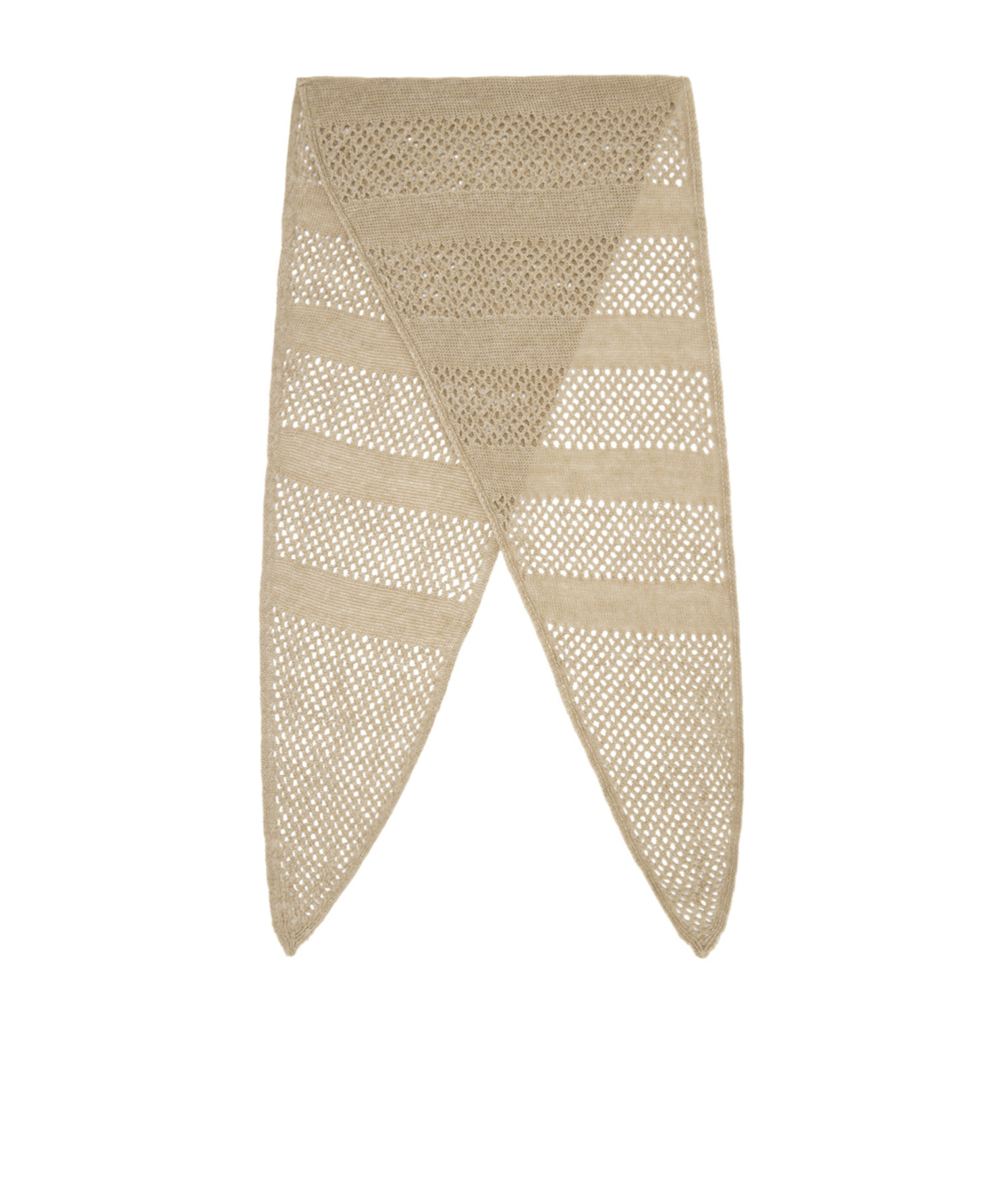 Our Legacy Triangle Open-knit Scarf In Nude