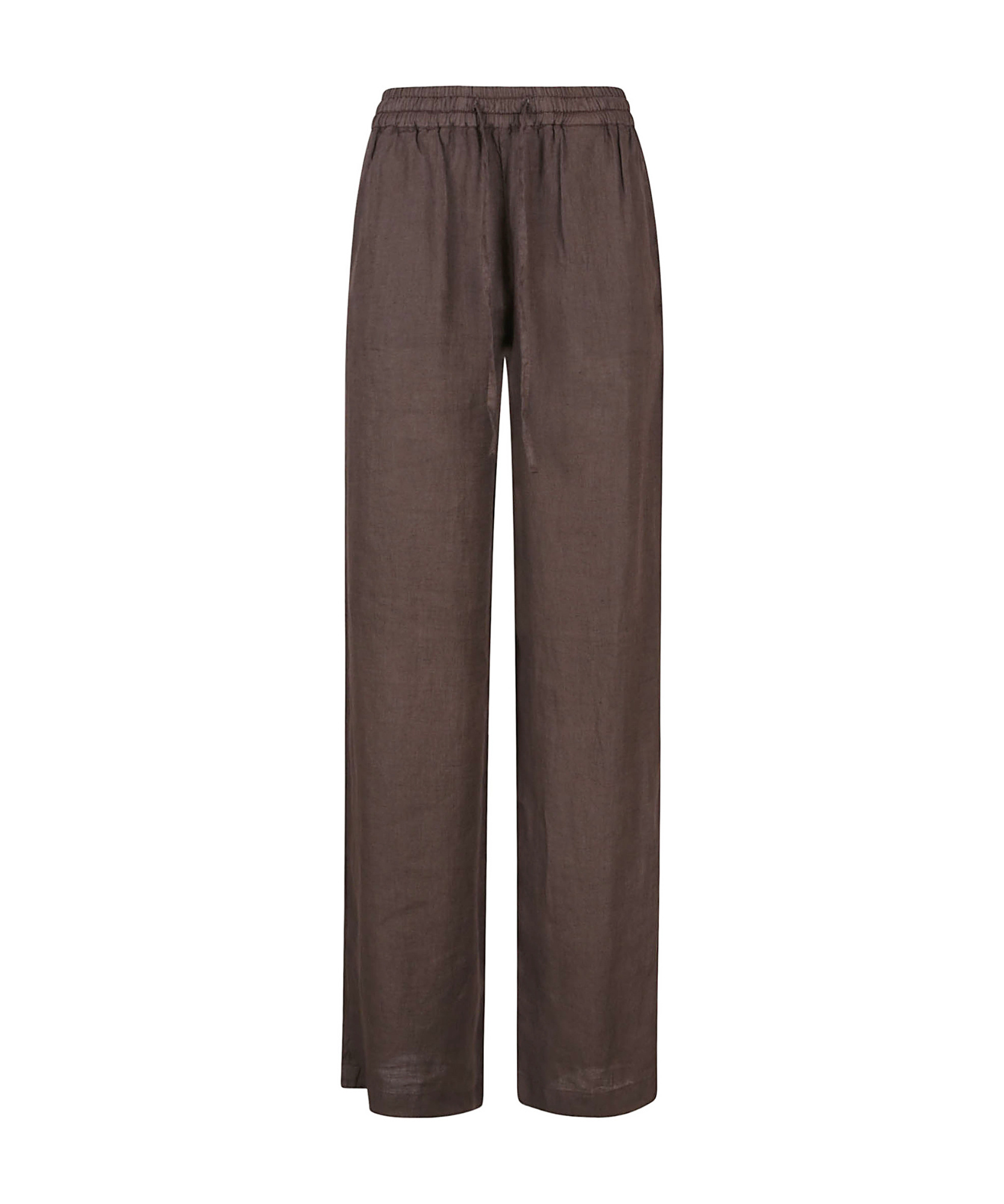 Fay Elastic Waist Casual Pants In Brown