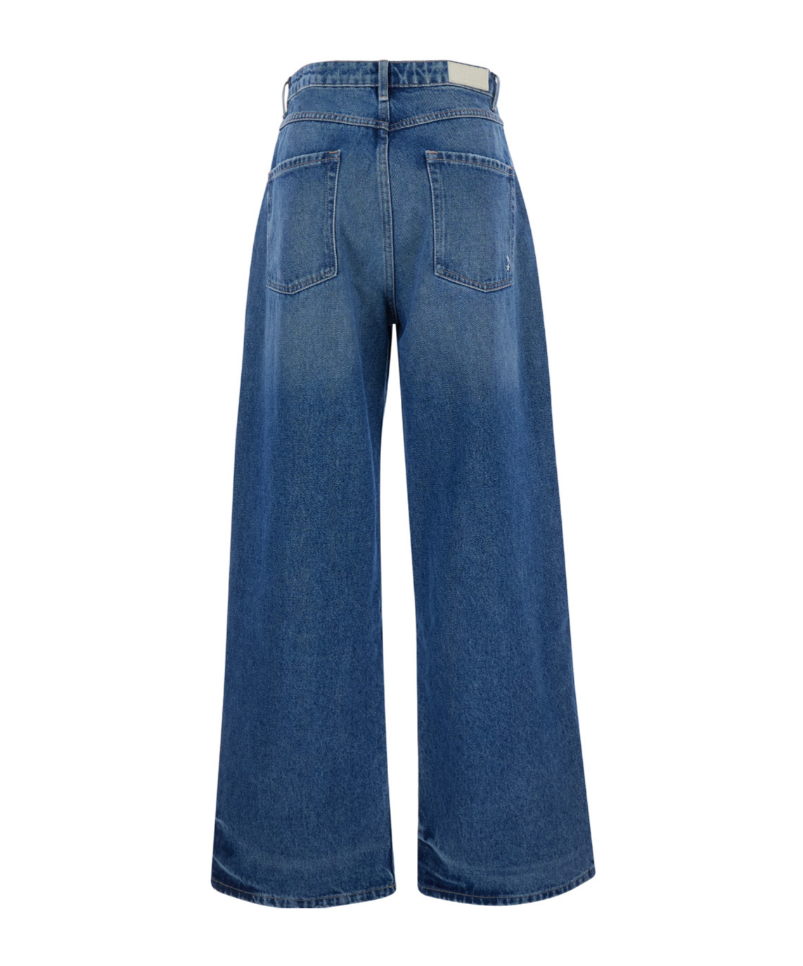 Icon Denim Straight Buttoned Jeans In Blue