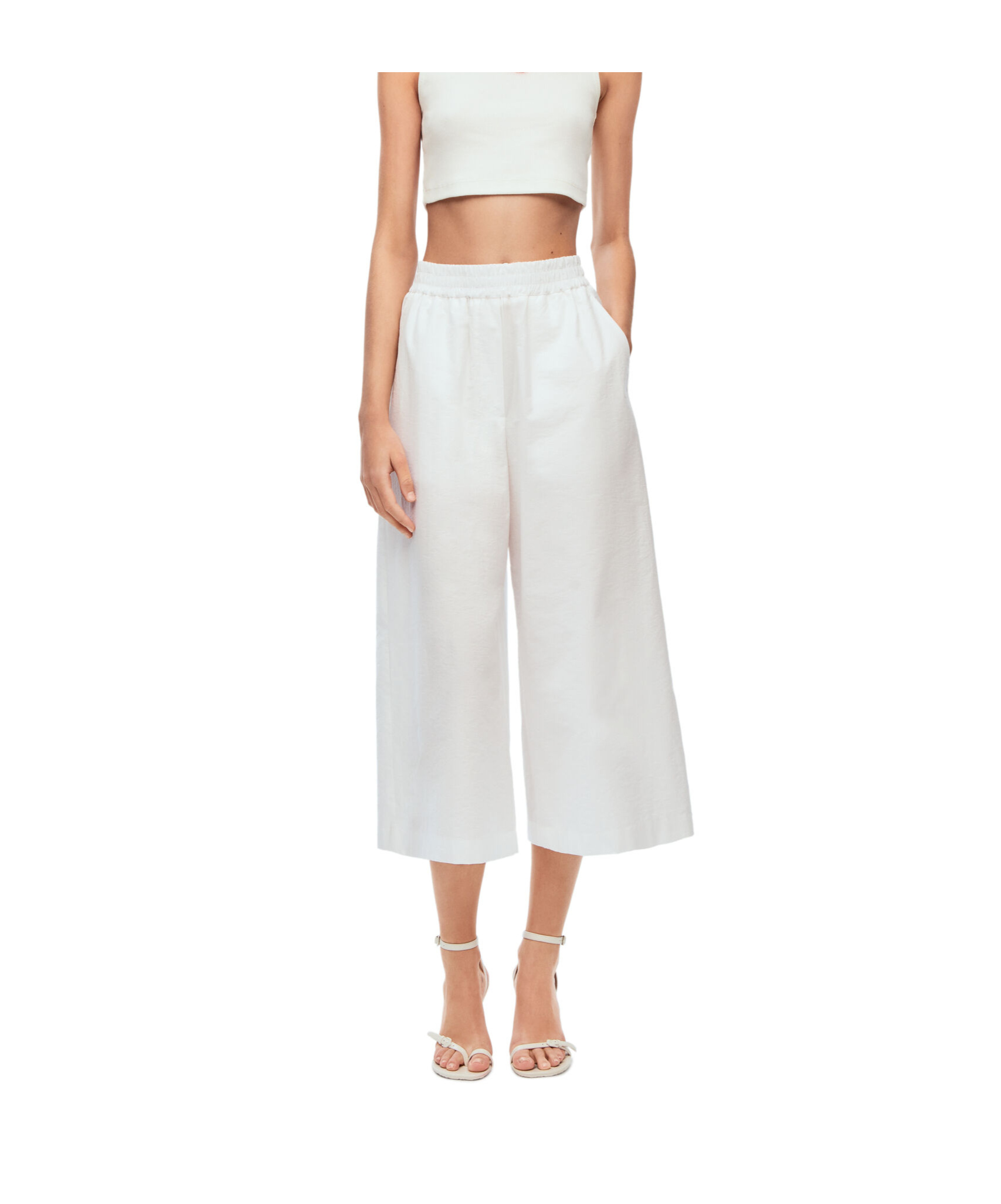 Loewe Cropped Trousers In Cotton
