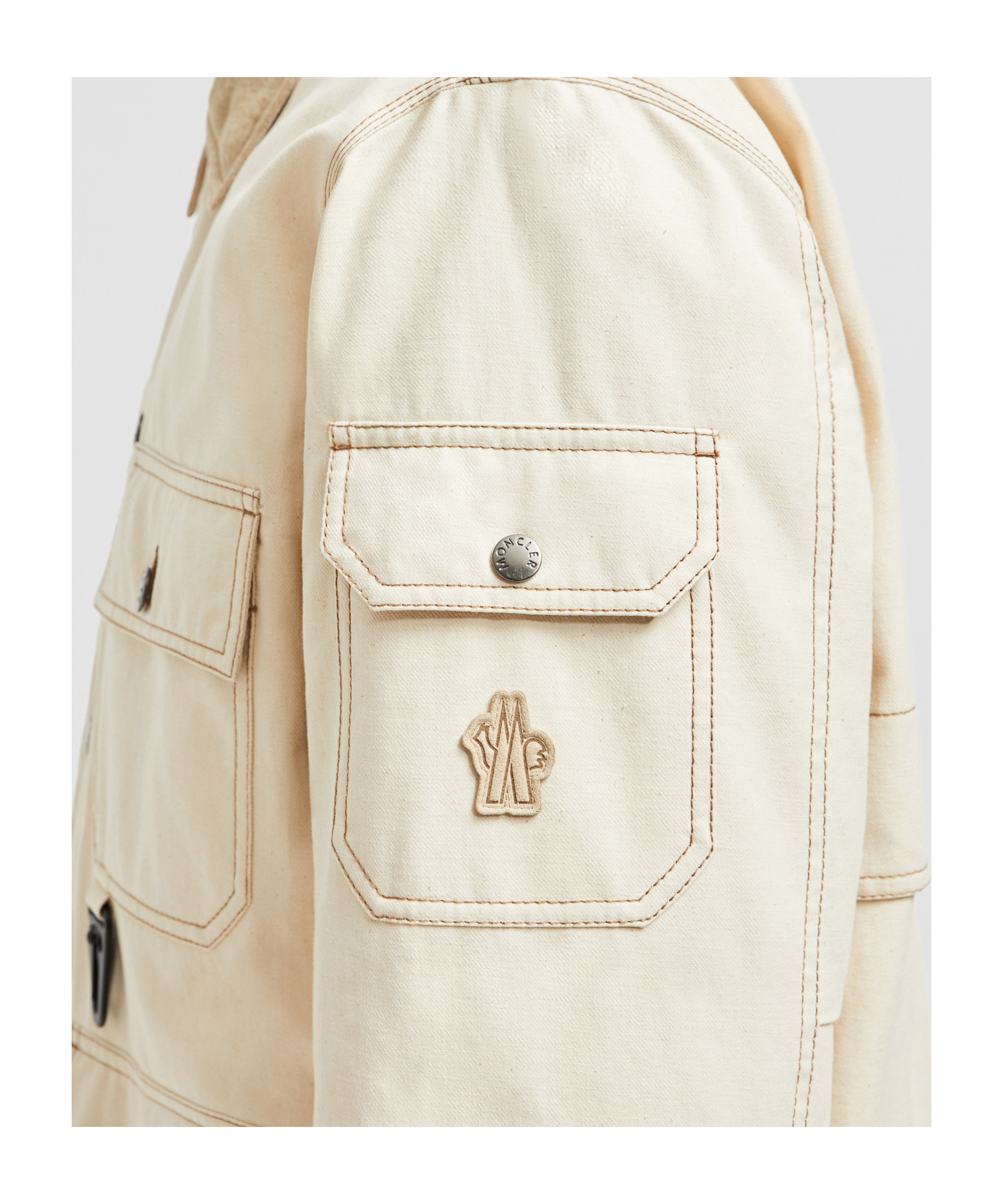 Moncler Doudoune Utilitaire En Coton Kelpius In Nude