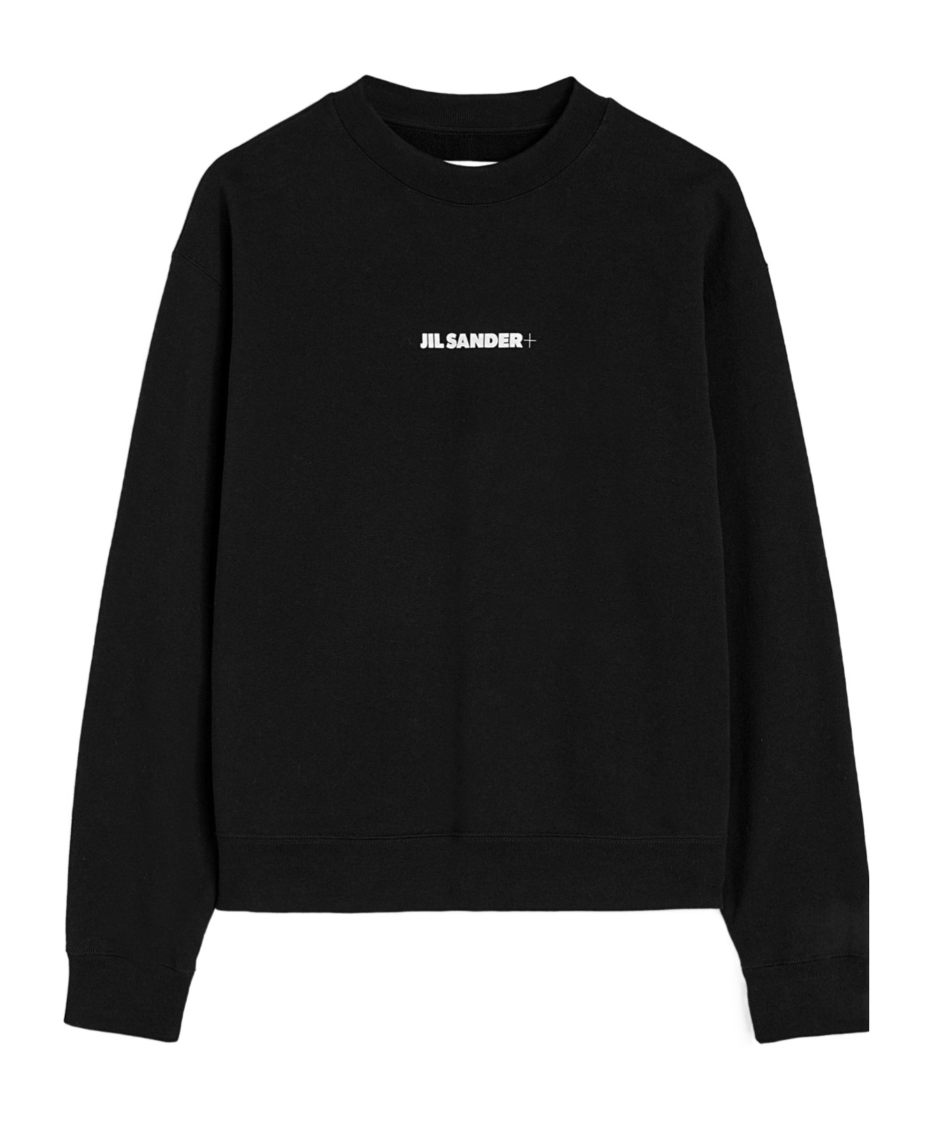 Jil Sander Logo-print Long-sleeved Sweatshirt In Black