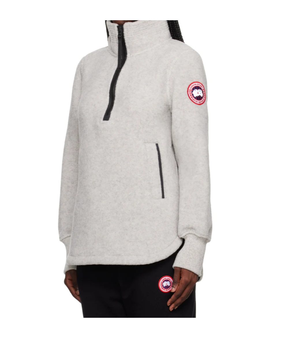 Shop Canada Goose Severn Stand-neck Sweater In White