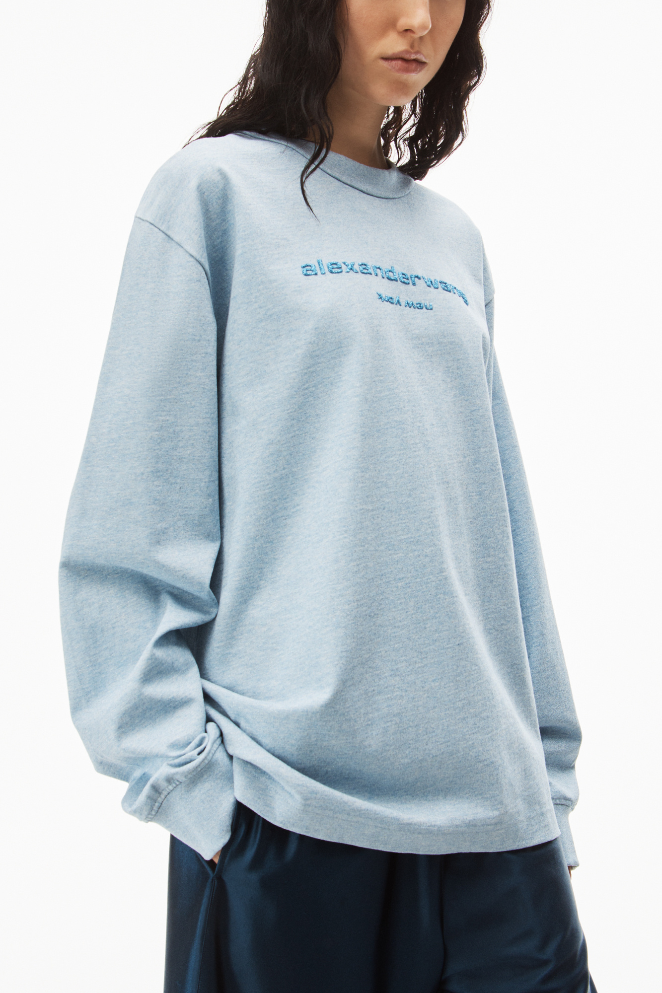 Alexander Wang Women Sweatshirt With Logo In Blue