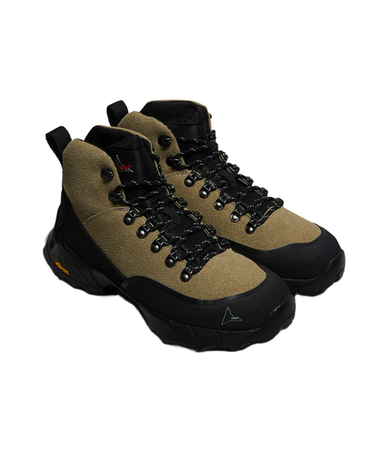 Roa Two-tone Leather And Rubber Andreas Ankle Boots In Black