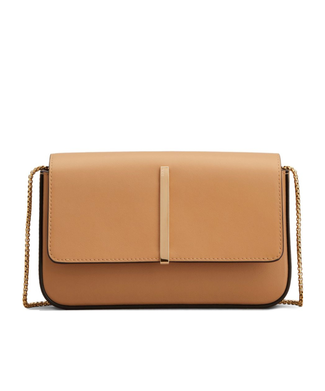 Tod's Mini Metal Bar Leather Shoulder Bag In Brown