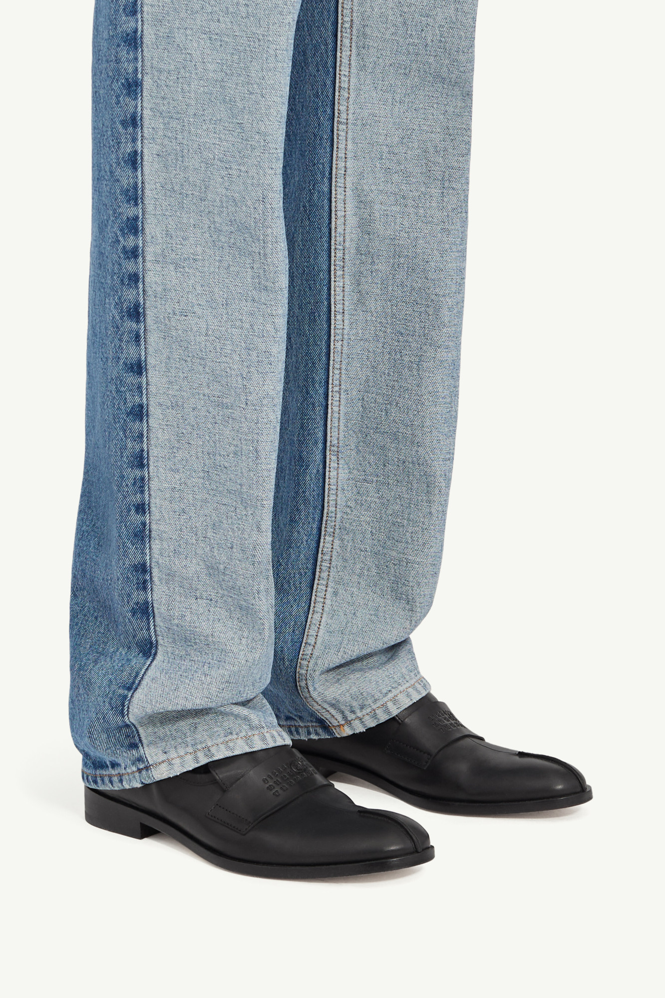 Mm6 Maison Margiela New Classic Stitch Moccasins In Black
