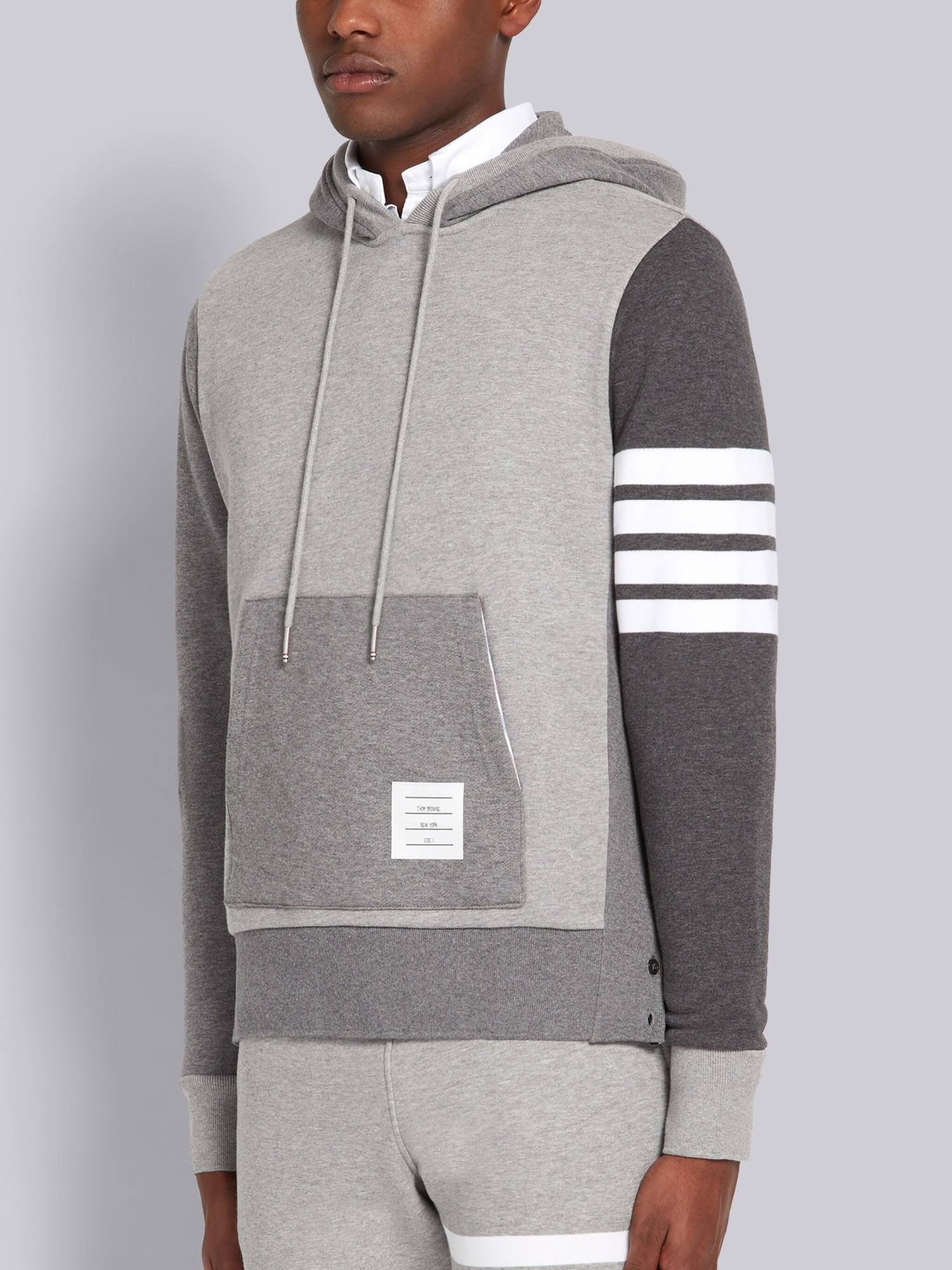 Thom Browne Men's Hoodie Pullover With Tona Fun Mix In Gray