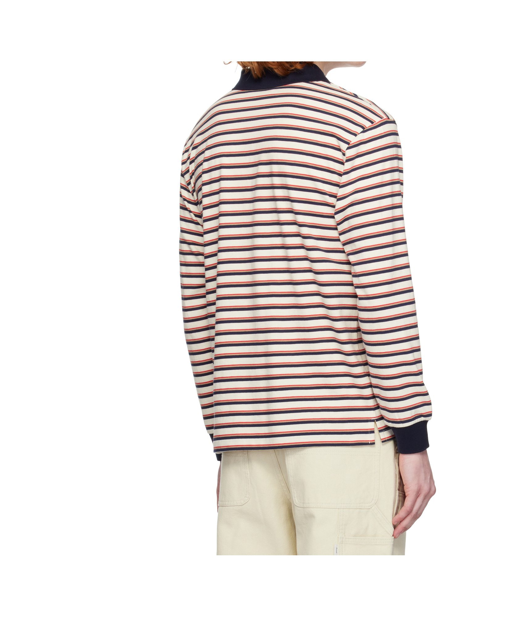 Dunst Multicolor Polo Shirt With All-over Striped Motif And Logo Embroidered On The Front