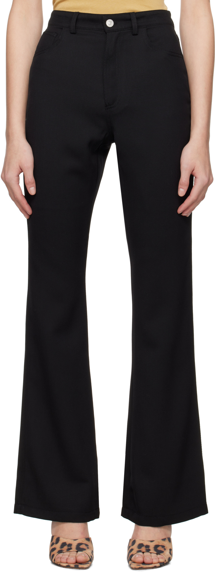 Re/done Black Riding Trouser Jeans In Black
