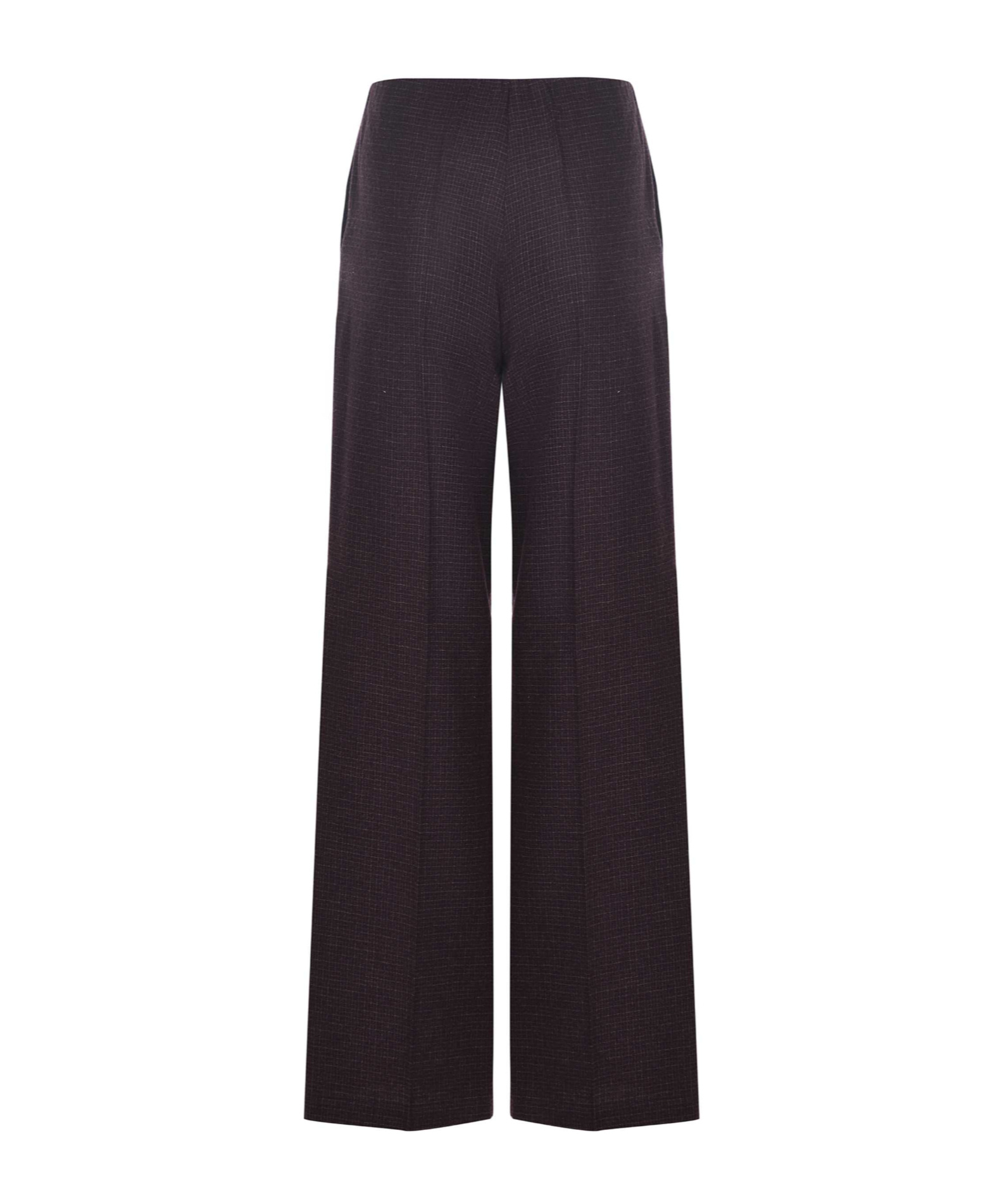 Alysi Plaid Pattern Casual Pants In Brown