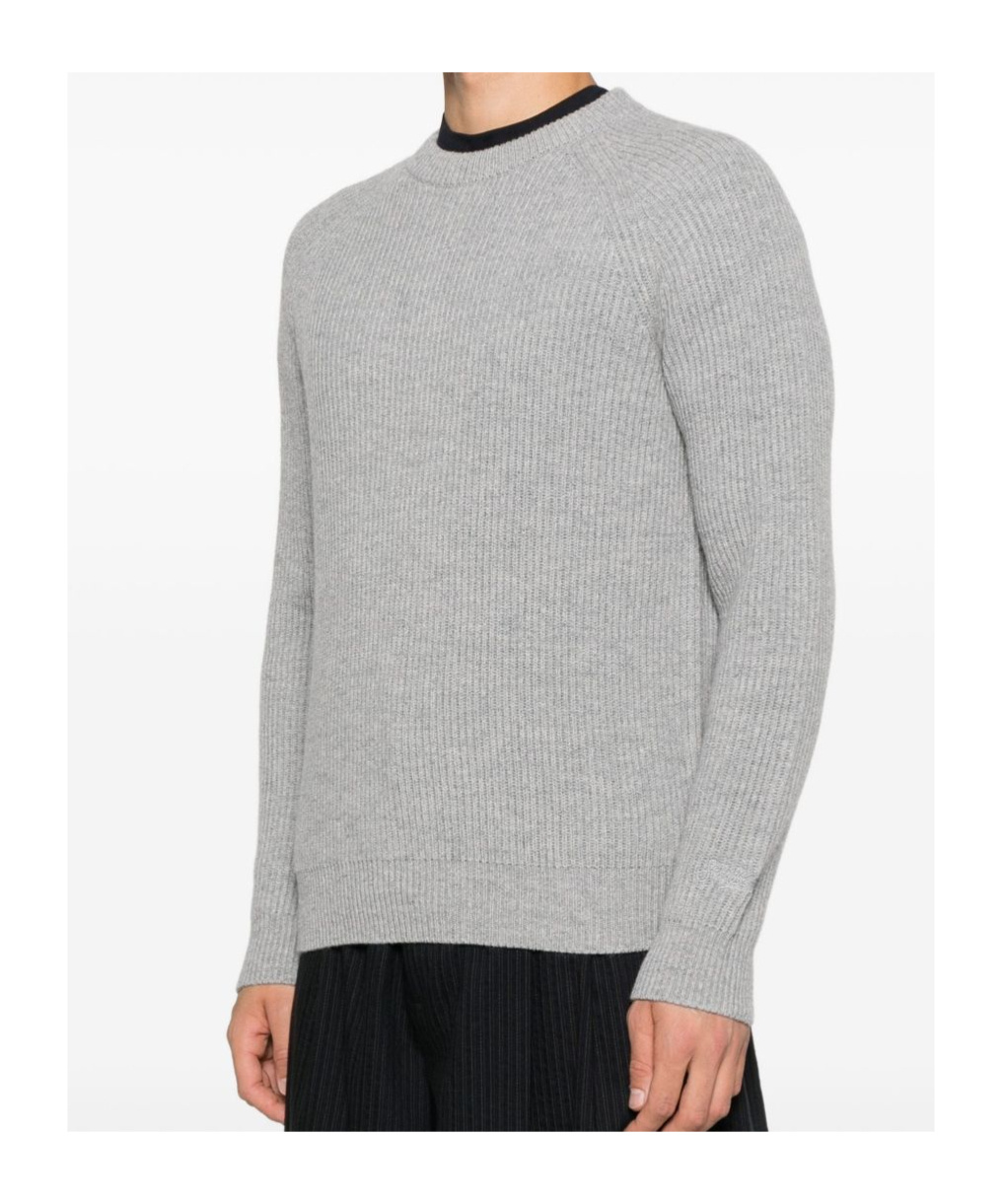 Mc2 Saint Barth Long-sleeved Sweater In Gray