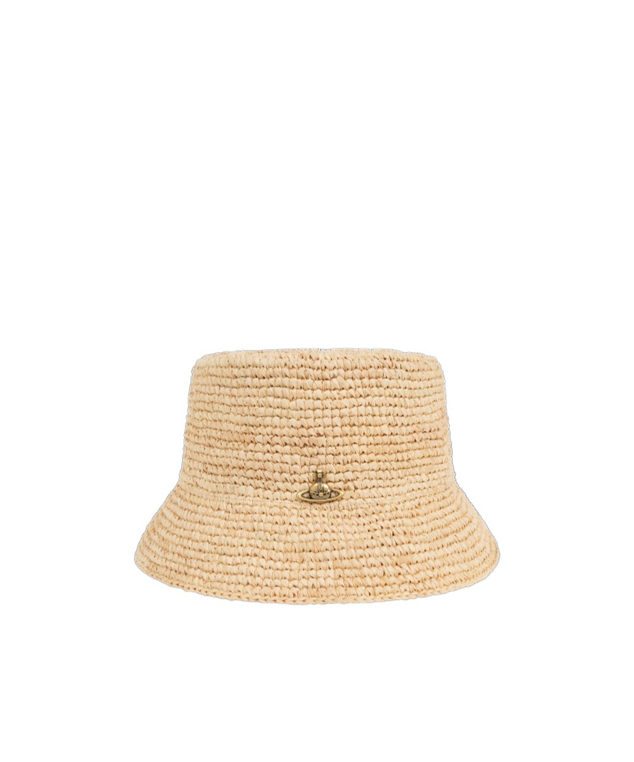 Vivienne Westwood Woven Straw Hat In Nude