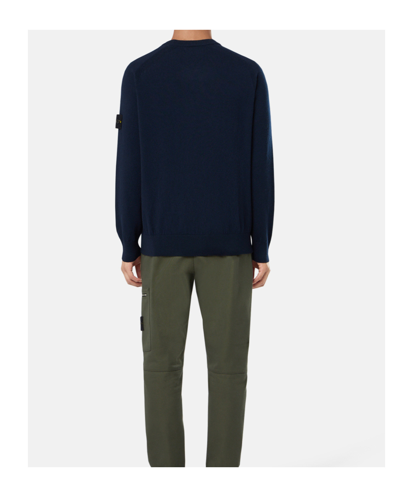 Shop Stone Island Wool Sweater In Blue