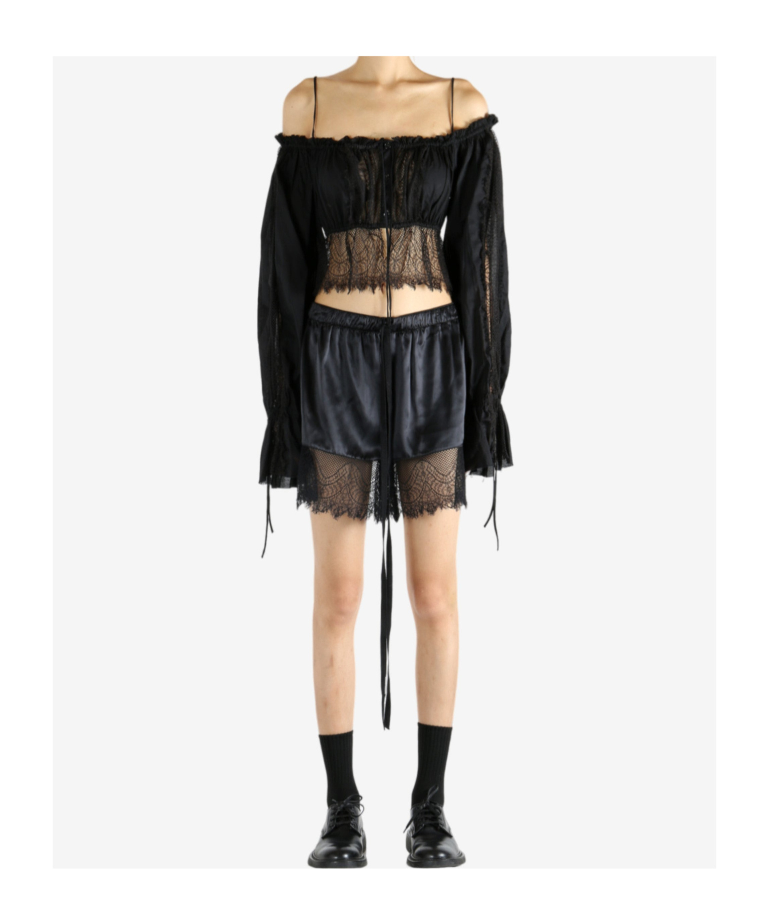 Ann Demeulemeester Jorunn Crop Top In Black