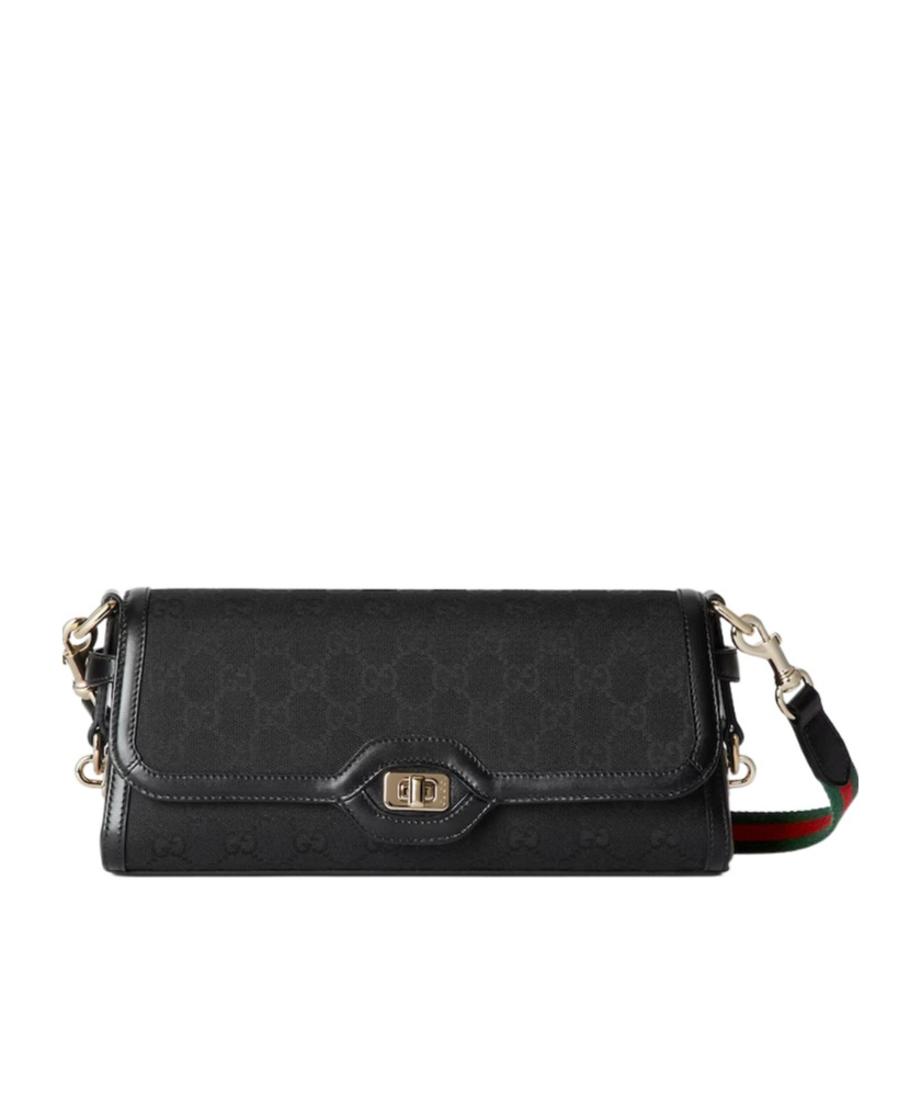 Gucci Luce Shoulder Bag Small Size In Black