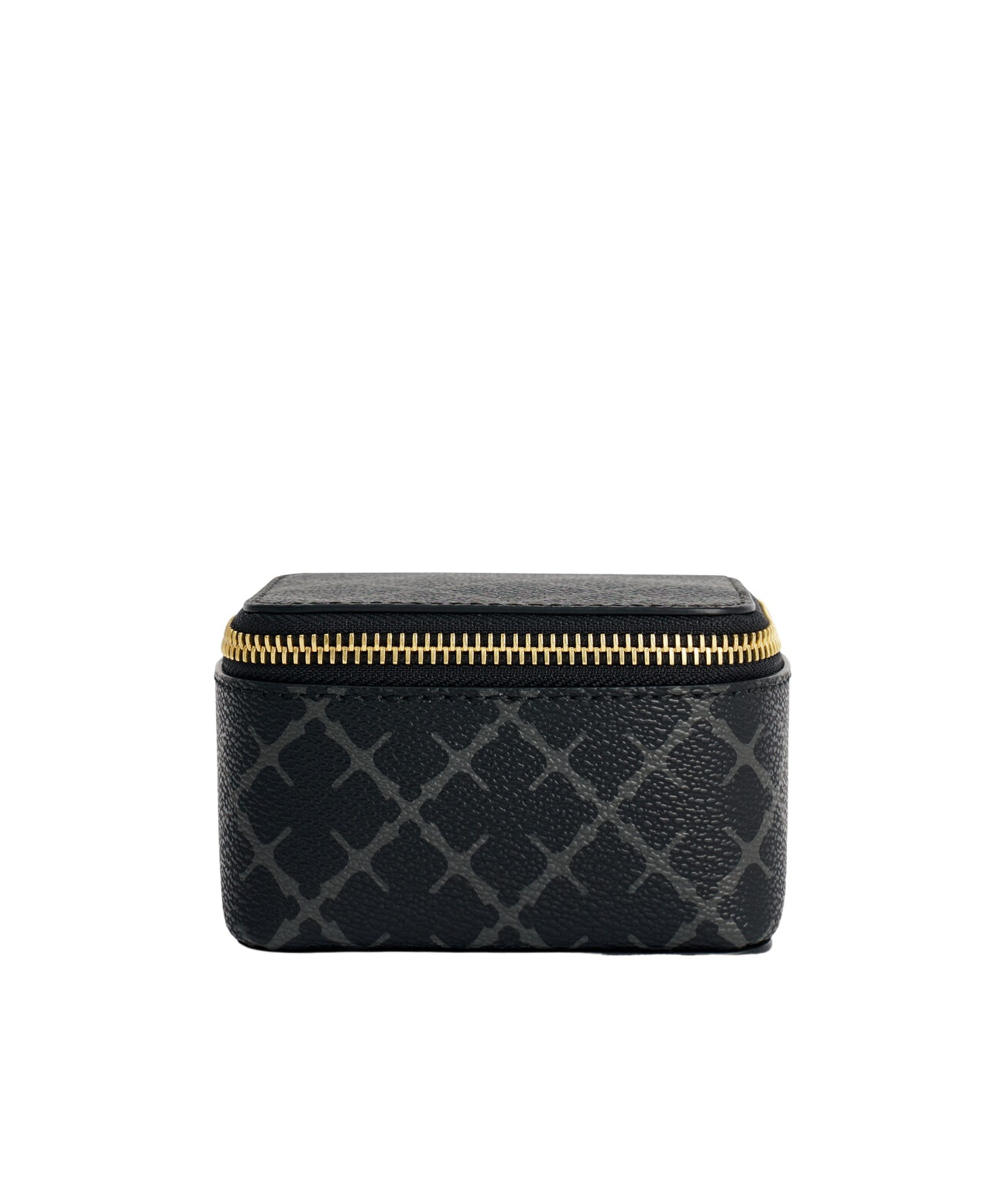 By Malene Birger Geometric-print Zip-fastening Jewellery Box In Gray