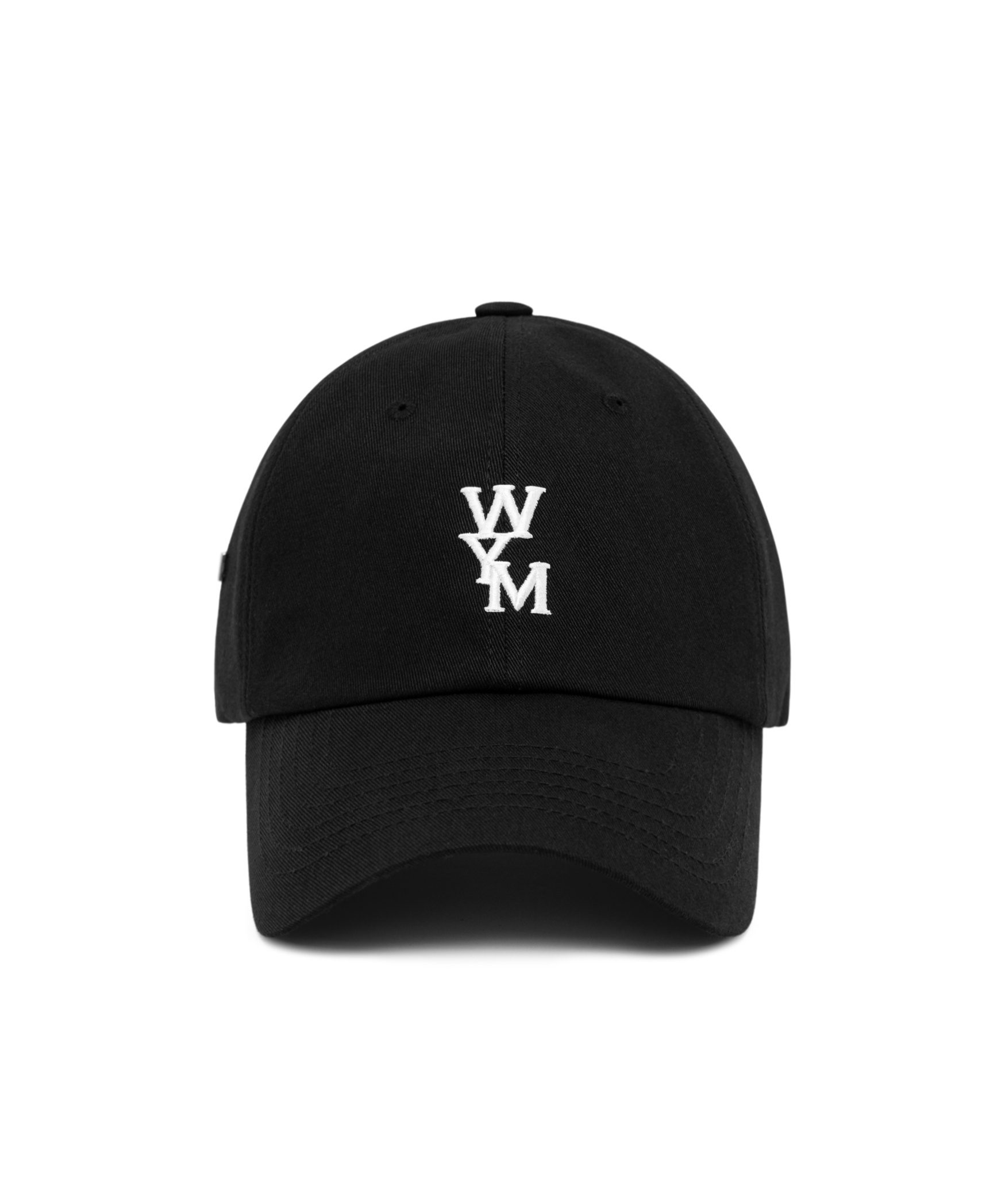 Wooyoungmi Black Baseball Cap With Logo Print On The Front And Logo Lettering On The Rear In Black
