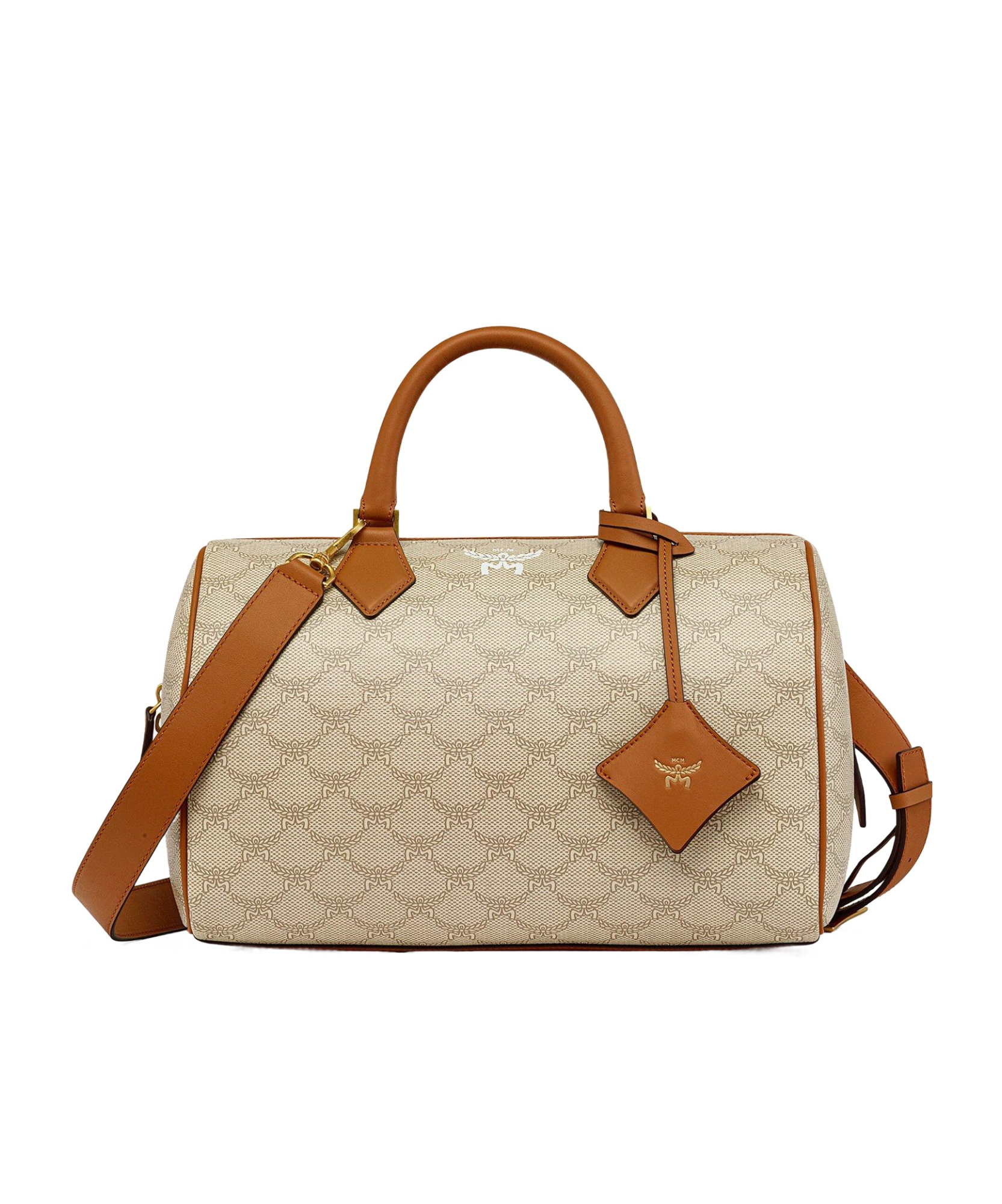 Mcm Adjustable Shoulder Strap Single Shoulder Bag In Nude