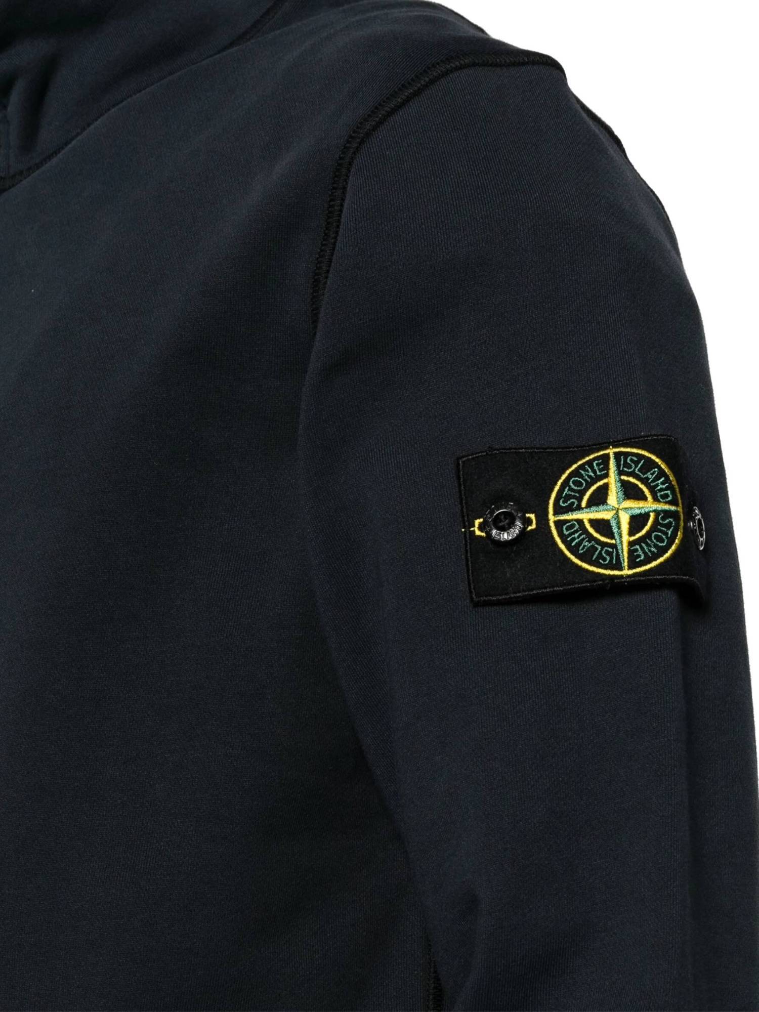Stone Island Half-zip Wool Sweater In Blue